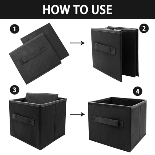 EBIGIC Small Storage Bins[6 Pack] 9.0"x7.5"x7.5" Small Size - Image 5