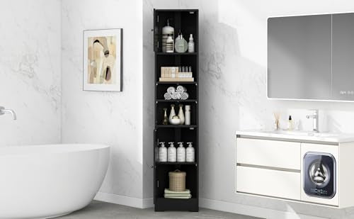 Favfurish Corner Bathroom Cabinet with Adjustable Shelves, 2 - Image 2