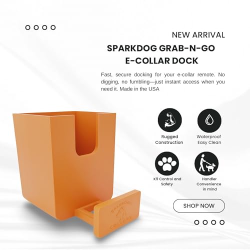 SparkDog GrabNGo E-Collar Dock, Fits Large RuffLand (Orange - Image 5