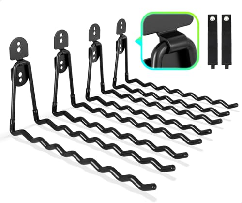 Garage Hooks 11.8" Long with 2 Extension Storage Straps (4 Pack) - Image 2