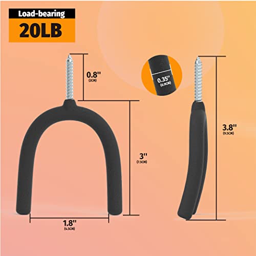 HUHOLE 16 Pack Screw in U Hooks Wall Organizers - Image 4