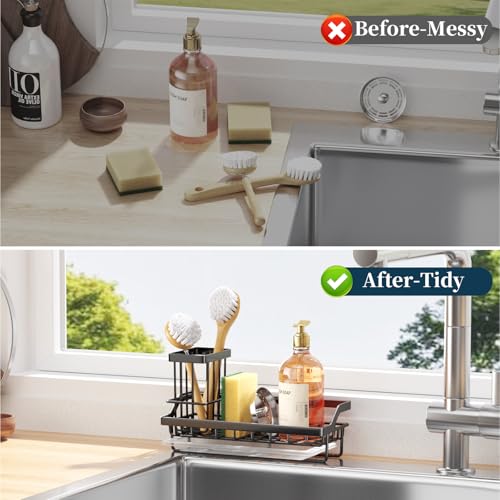 Consumest Sponge Holder for Kitchen Sink - Kitchen Sink Caddy - Image 4