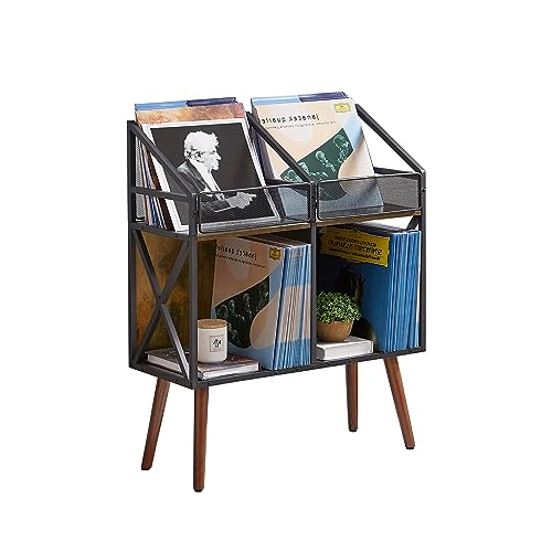 EYOCAL Vinyl Record Storage Holder Rack,250 LP Wooden - Image 2