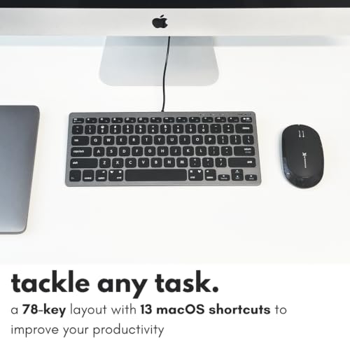 Macally Small USB Wired Keyboard for Mac and Windows - Image 5