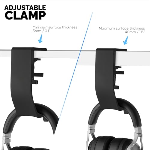 BRAINWAVZ Claw - Under Desk Headphone Hanger Stand, Screw - Image 3