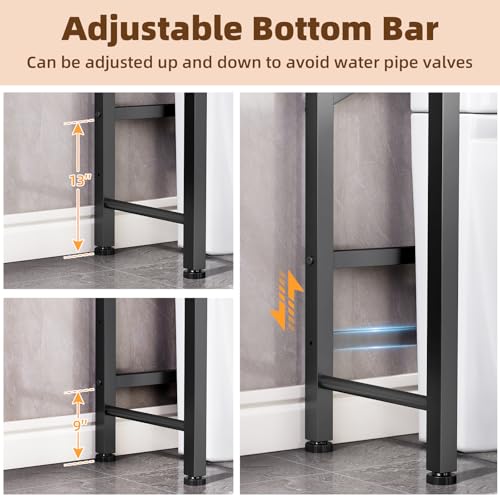 Over The Toilet Storage Cabinet with Fluted Wave Doors - Image 6