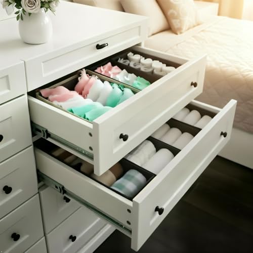 Bructhun Sock Drawer Organizer 3 Pack - Image 4
