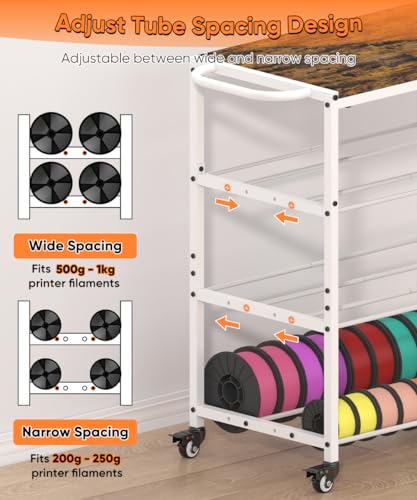 3-Tier 3D Printer Filament Storage Rack with Stand & - Image 3