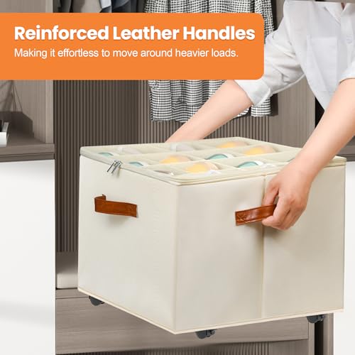 Foyego 2 Pack Shoe Organizer for Closet, Shoe Storage with Wheels - Image 5