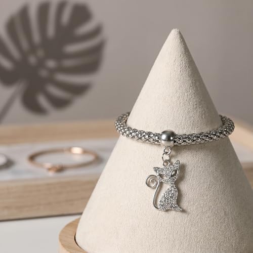 Beige Wooden Cone Bracelet Display Stand Holder for Bangle, Watch - Image 6