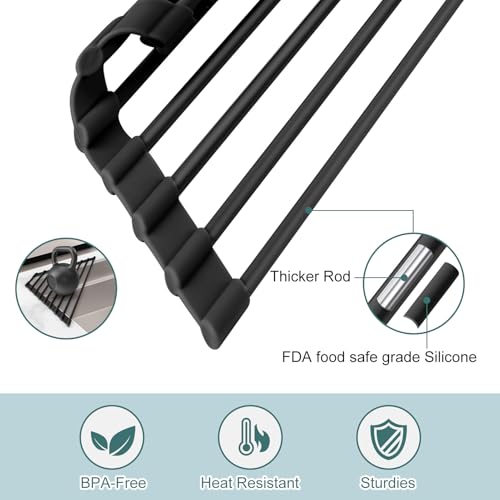 MERRYBOX Triangle Roll Up Dish Drying Rack Over The Sink, 2025 - Image 5
