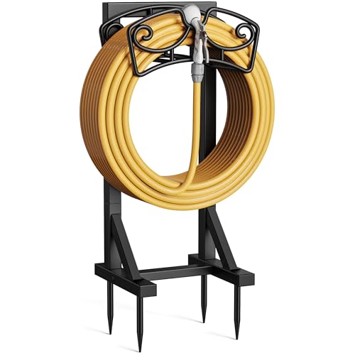 Garden Hose Holder Stand, Freestanding Metal Water Hose - Image 2
