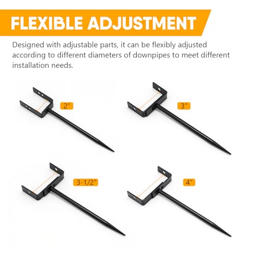 Rainwater Downspout Bracket - Heavy-Duty Galvanized Iron - Image 4