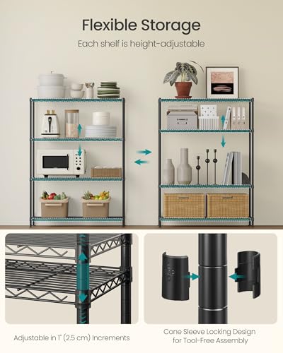 SONGMICS 4-Tier Bathroom Shelf, Storage Rack for Small Space - Image 6