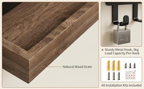 Wall Mounted Key Hanger with Shelves - Decorative Mailing - Image 5
