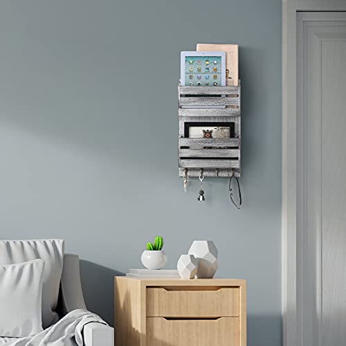 Mail Sorter Wall Mounted, Wooden Mail Holder with 4 | All Products - Image 5