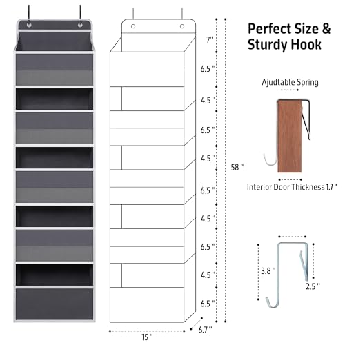 TYMENSH Over the Door Organizer for Bedroom Bathroom Pantry, 5 - Image 4