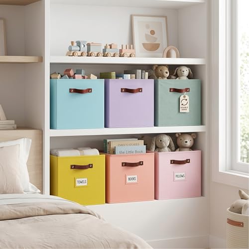 DECOMOMO Storage Bins, Cube Storage Bin with Labels - Image 3