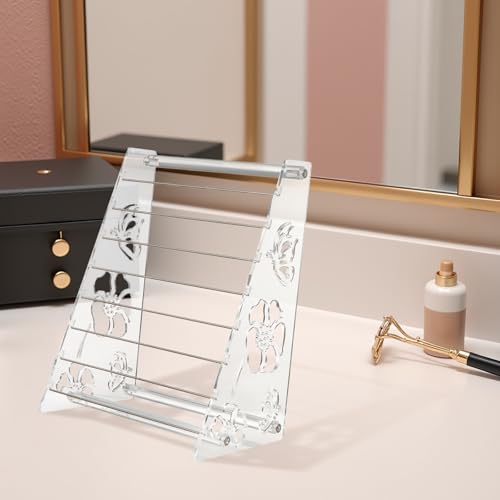 Acrylic Jewelry Display Organizer Rack with 8 Removable Rods - Image 6