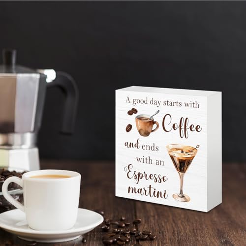 Espresso Martini Coffee Bar Wooden Box Sign, Gifts for Espresso - Image 5