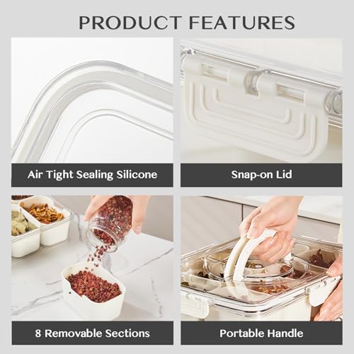 Dunruz Snackle Box Container,Portable Snack Box 8 Co | All Products - Image 6