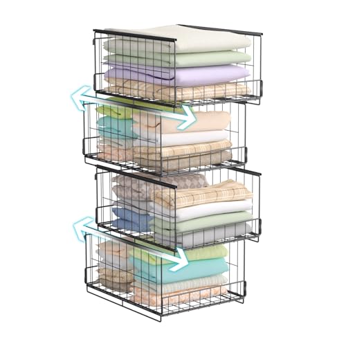 4-Tier Stackable Closet Organizer and Storage Shelves - Image 2
