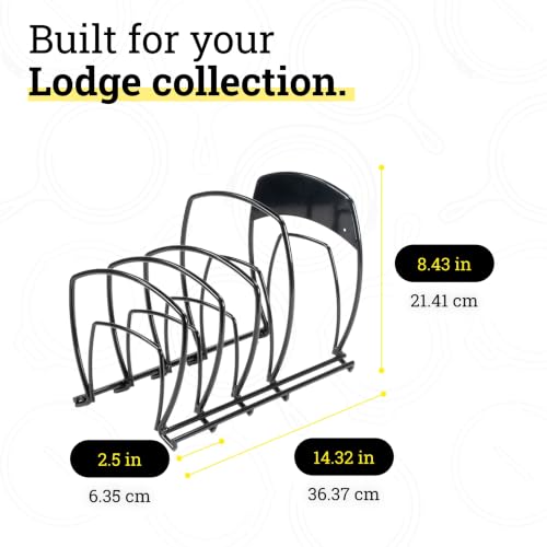 Lodge Cookware Organizer 5-Tier Storage Rack, Matte Black - Image 6