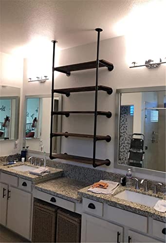 Industrial Wall Mount Iron Pipe Shelf Shelves Shelving Bracket - Image 7