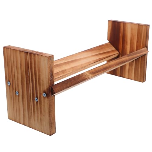 Homoyoyo Wooden Ribbon Dispenser Rack for Craft Rolls - Image 2