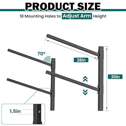 Wall Mounted Kayak Storage Rack, Adjustable Holder for 2 Kayaks - Image 3