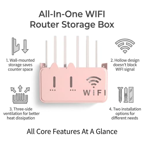Wall Mounted Router Storage Box,Wireless Router Storage Organizer - Image 5