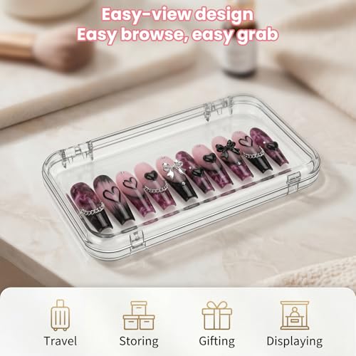 12 Pack Nail Storage Organizer Plastic Clear Box - Image 5