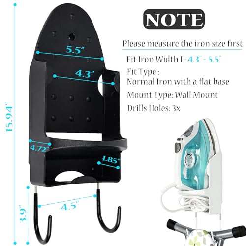 Wall Mounted Ironing Board Rack Electric Iron Holder - Image 3
