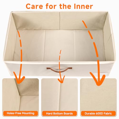 6 Inches Under Bed Storage with Wheels Pack of 2, Underbed - Image 6