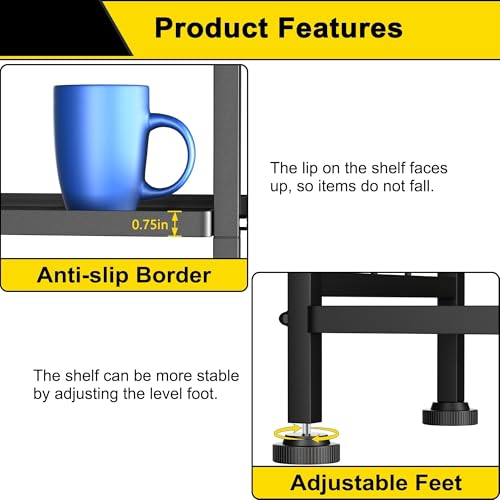 GIOTORENT 6-Wire Standing Storage Shelf for Bathroom | All Products - Image 6