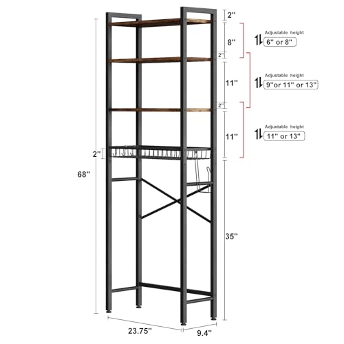 Kalrin Over-The-Toilet Storage Rack, 4-Tier Bathroom Organizer - Image 6