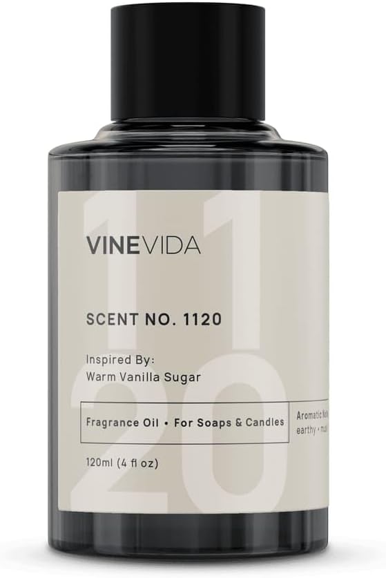 VINEVIDA [4oz] Warm Vanilla Sugar Fragrance Oil for Candle Making and Soap Making - Premium Candle Scents for Soy Candles