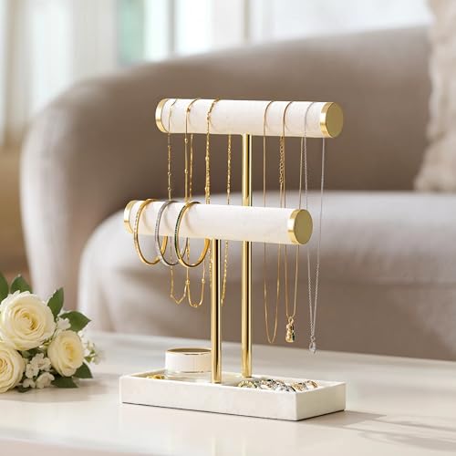 bussdis 2 Tier Bracelet Holder Display, Necklace Holder Organizer - Image 4