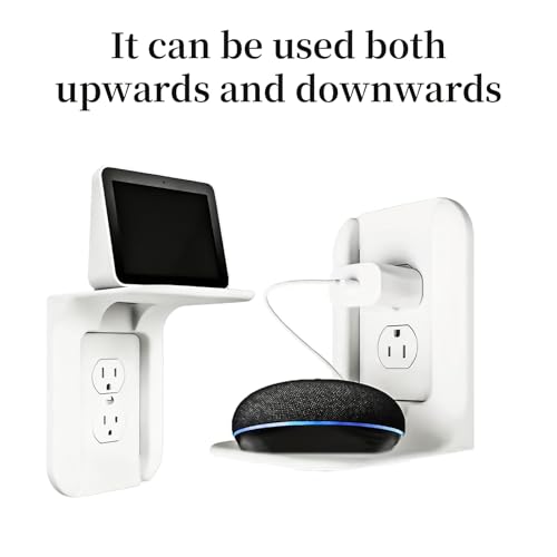 Outlet Shelf, Bathroom Wall Holder with Built-in Cable Management - Image 5