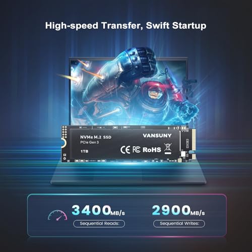 Vansuny 1TB NVMe M.2 Internal Solid State Drive PCIe 3.0 TLC M.2 - Image 3