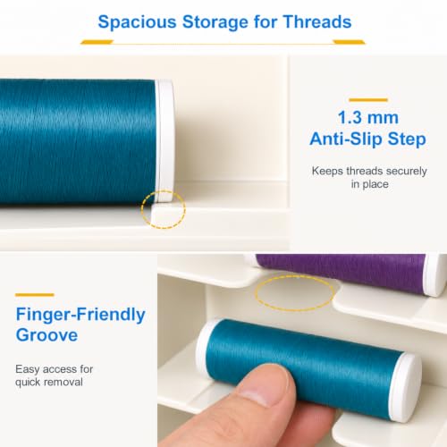 Saichotoy 48-Compartment Sewing Thread Organizer Box - Image 3
