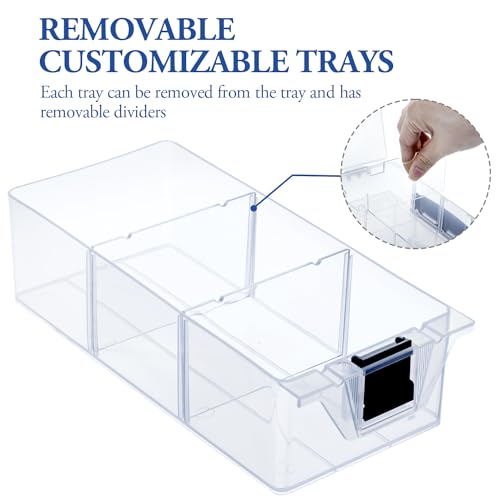 MyGift 11 Inch Clear Plastic Storage Box Container, Arts - Image 5