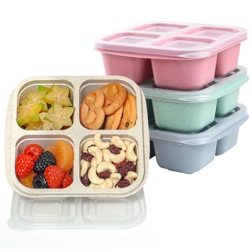 4 Pack Snack Containers, Reusable Bento Snack Box - Image 2