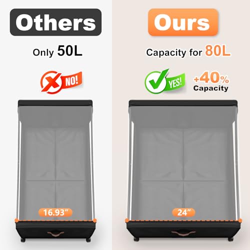 80L Large Under Bed Storage with Wheels, 2-Pack XXL - Image 3