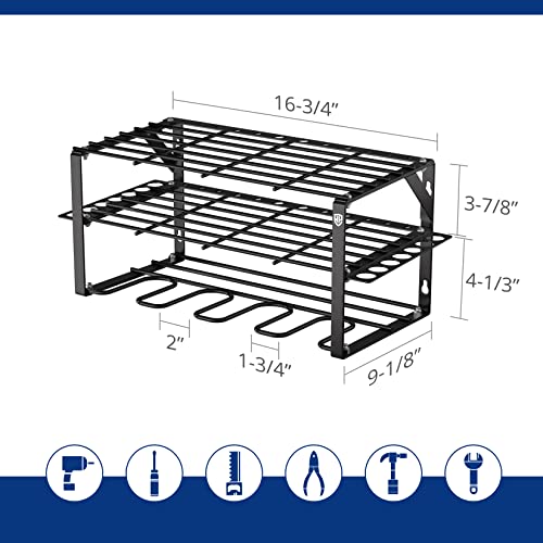 WORKPRO 150LBS Power Tool Organizer, Wall Mounted Drill - Image 4
