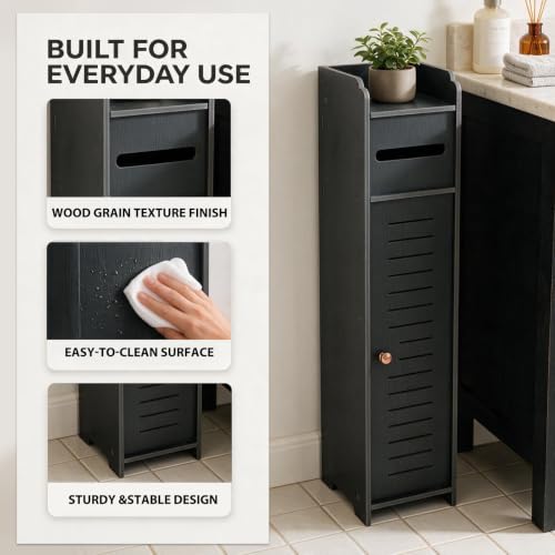 PowerKing Slim Bathroom Storage Cabinet, Toilet Paper Organizer - Image 8