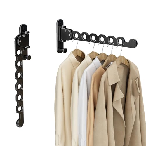wall Mounted Clothes Drying Folding Hanger Rack for Laundry Room - Image 2
