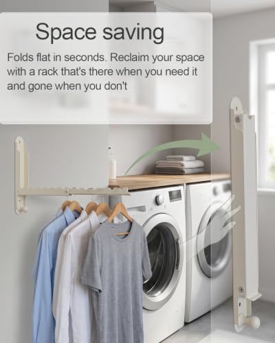 Foldable Clothes Drying Rack Heavy Duty Wall Mounted 2 - Image 6