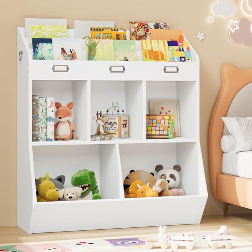 HOOBRO Kids Bookshelf and Toy Storage, Children's Bookcase with 3 - Image 5