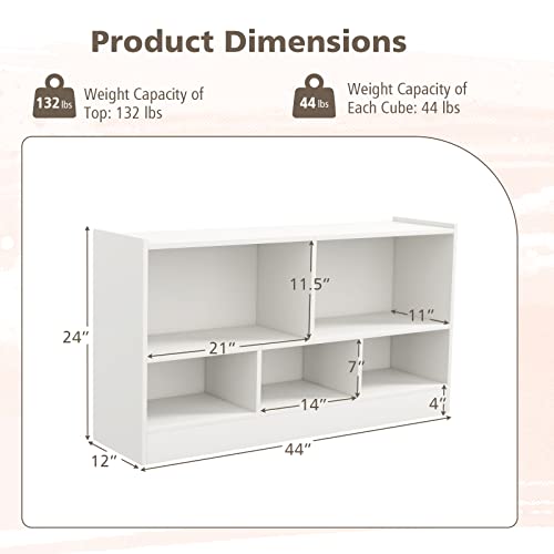 Toy Storage Organizer, 2-Tier Kids Bookshelf - Image 4